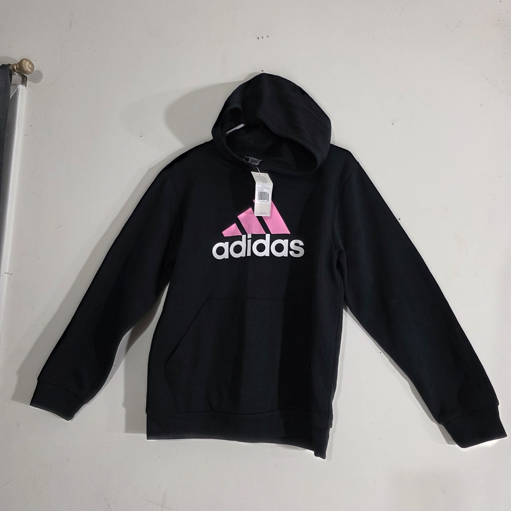 Adidas Black Hoodie with Pink Logo - Picture 3 of 8